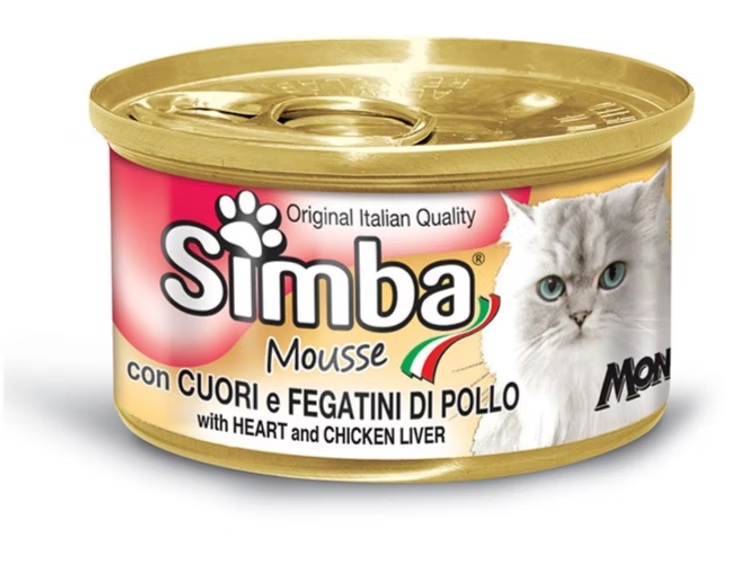 ALIG-067 SIMBA LATA PARA GATO - MOUSSE DE CORAZÓN E HÍGADO DE POLLO - Imagen 1
