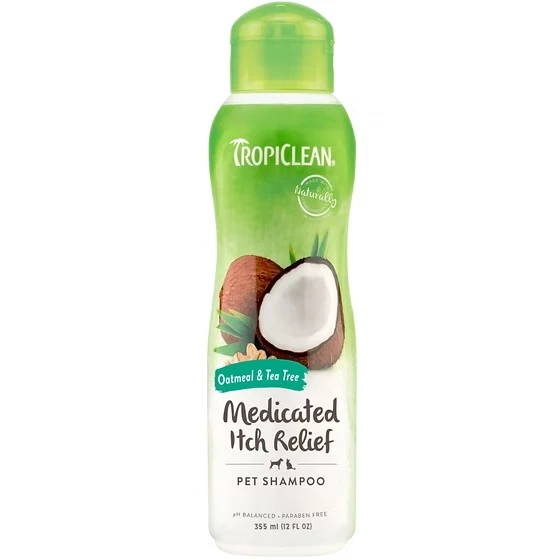HIG-048.1 TROPICLEAN SHAMPOO OATMEAL & TEA TREE MEDICATED ITCH RELIEF - Imagen 1